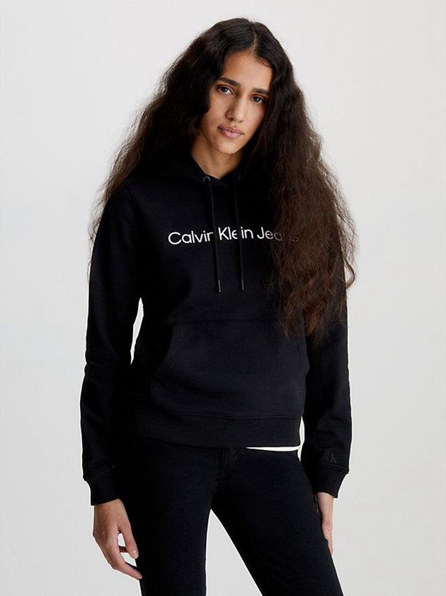 Calvin Klein USA Logo Womens Hoodie Black 0293461-EB